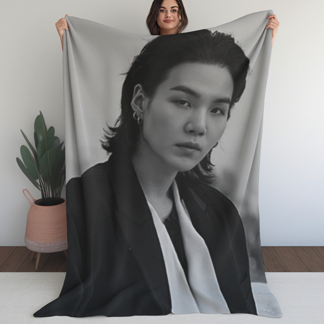 [PRE-ORDER] BTS Yoongi Customized Blanket (Batanije e personalizuar)