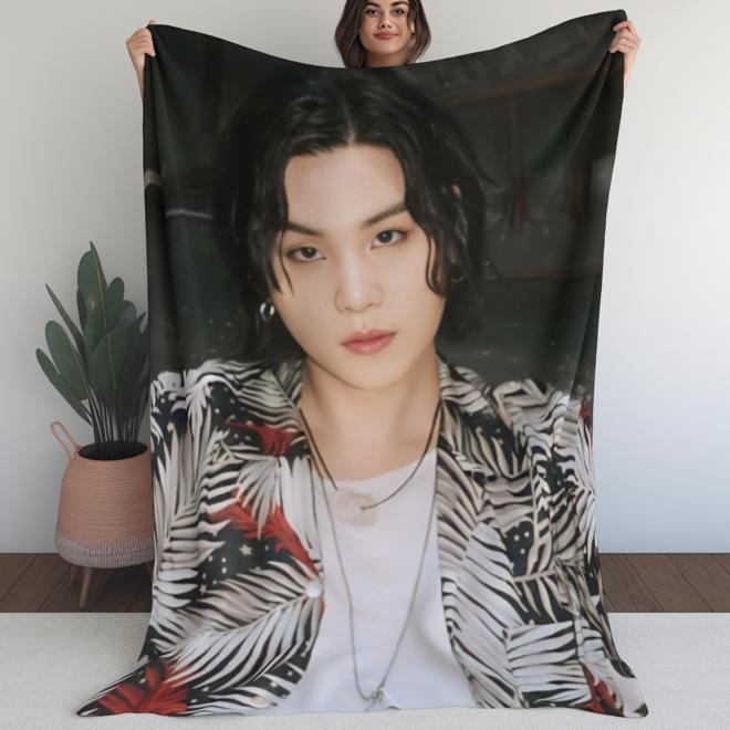 [PRE-ORDER] BTS Yoongi Customized Blanket (Batanije e personalizuar)