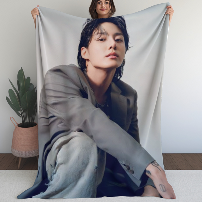 [PRE-ORDER] Customized BTS JUNGKOOK Blanket (Batanije e personalizuar)