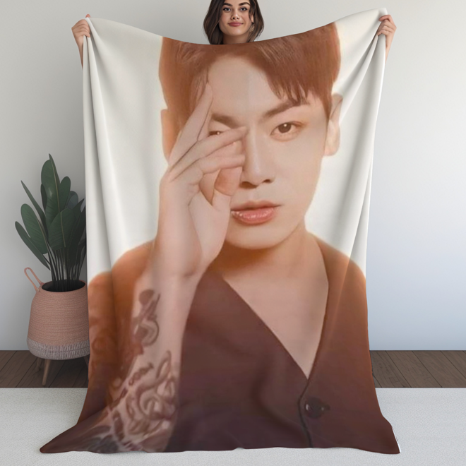 [PRE-ORDER] Customized BTS JUNGKOOK Blanket (Batanije e personalizuar)