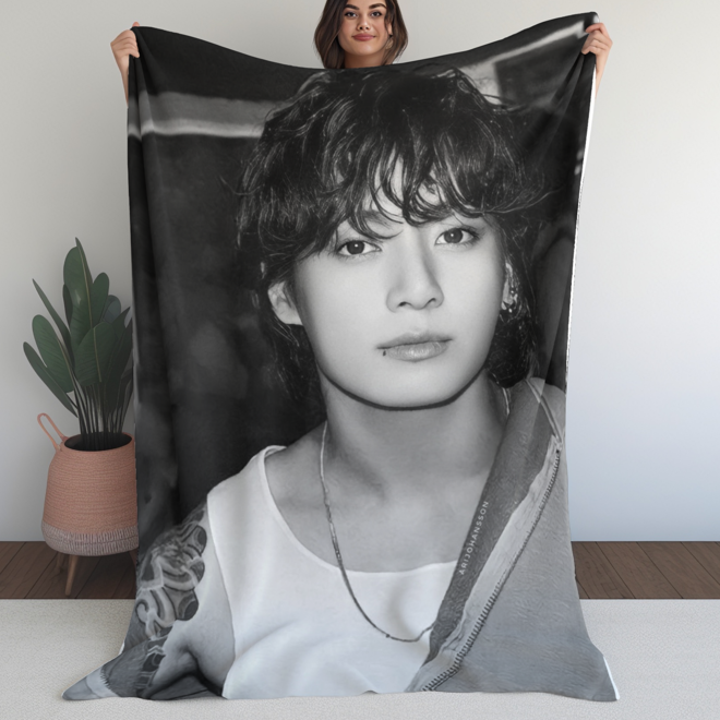 [PRE-ORDER] Customized BTS JUNGKOOK Blanket (Batanije e personalizuar)