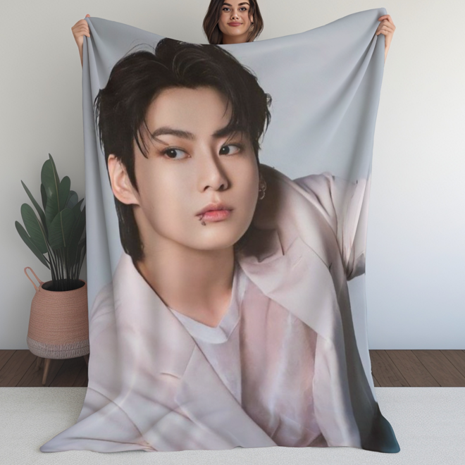 [PRE-ORDER] Customized BTS JUNGKOOK Blanket (Batanije e personalizuar)
