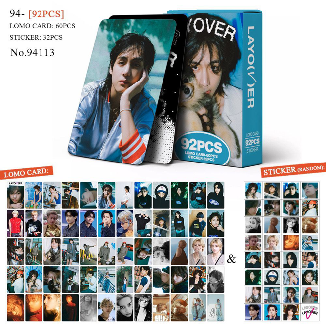 [PRE-ORDER] BTS Taehyung Layover lomocards (92pcs)