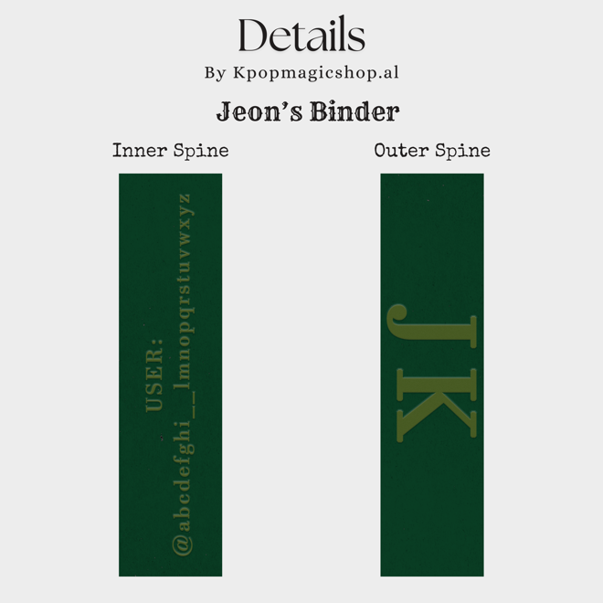 [PRE-ORDER] BTS Jungkook GOLDEN A5 Binder (Leather)