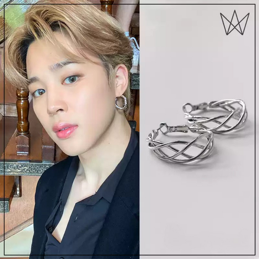 [PRE-ORDER] BTS Jimin same earrings multi-line winding braided earrings