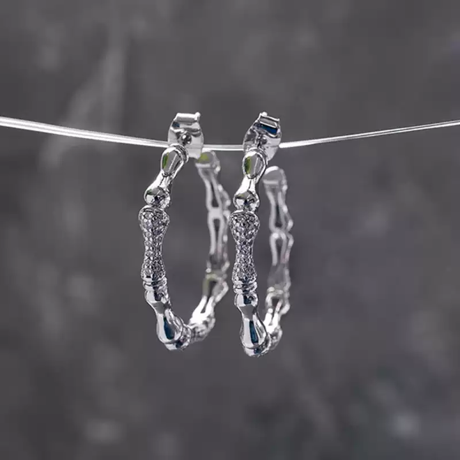 [PRE-ORDER] BTS Jimin large hoop earrings (silver pair)