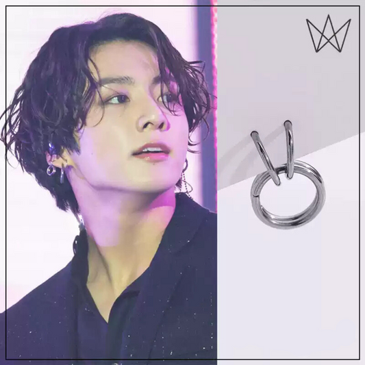 [PRE-ORDER] BTS Jungkook Titanium Steel Hoop Earring – Jk’s Signature Style