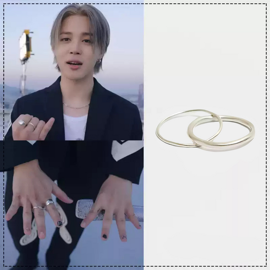 [PRE-ORDER] BTS Jimin Genuine Sterling Silver R147 Double Ring (Same Style as HANNA543)