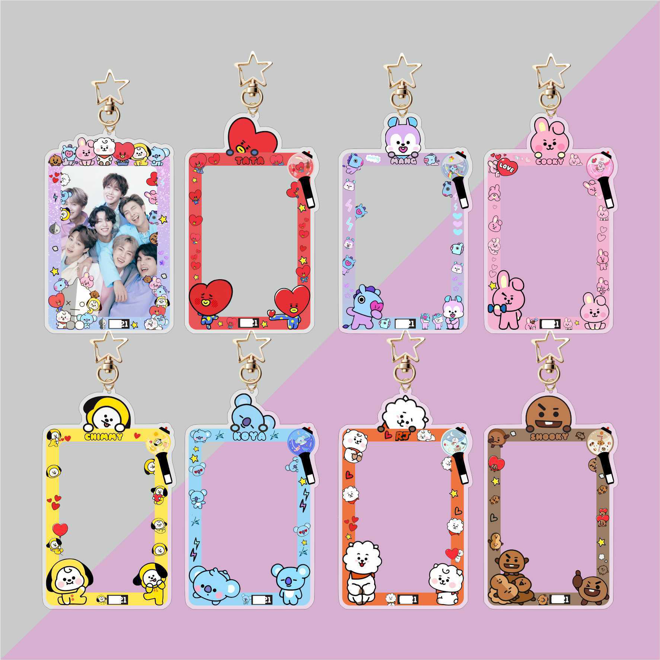 [PRE-ORDER] BT21 acrylic photocard holder, bag keychain