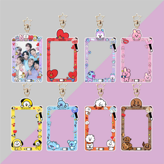 [PRE-ORDER] BT21 acrylic photocard holder, bag keychain
