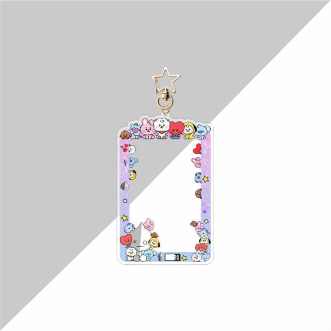 [PRE-ORDER] BT21 acrylic photocard holder, bag keychain