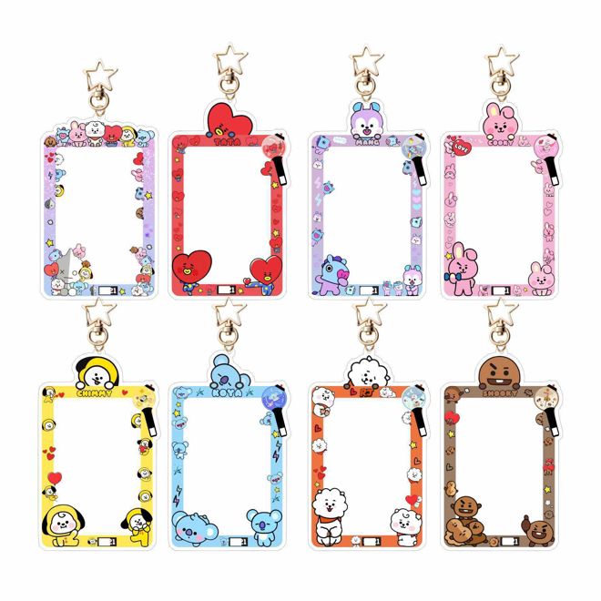 [PRE-ORDER] BT21 acrylic photocard holder, bag keychain