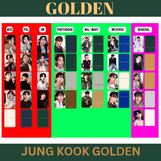 [PRE-ORDER] BTS JUNGKOOK 'Golden' (pack of 4) unofficial photocards