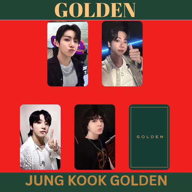 [PRE-ORDER] BTS JUNGKOOK 'Golden' (pack of 4) unofficial photocards