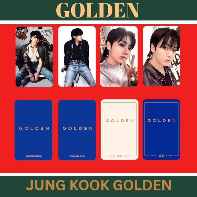 [PRE-ORDER] BTS JUNGKOOK 'Golden' (pack of 4) unofficial photocards