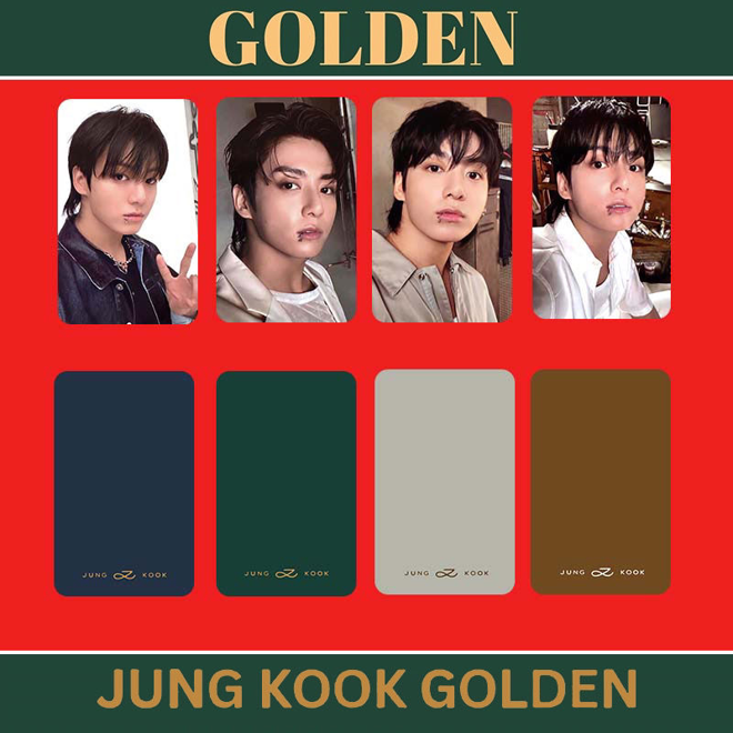 [PRE-ORDER] BTS JUNGKOOK 'Golden' (pack of 4) unofficial photocards