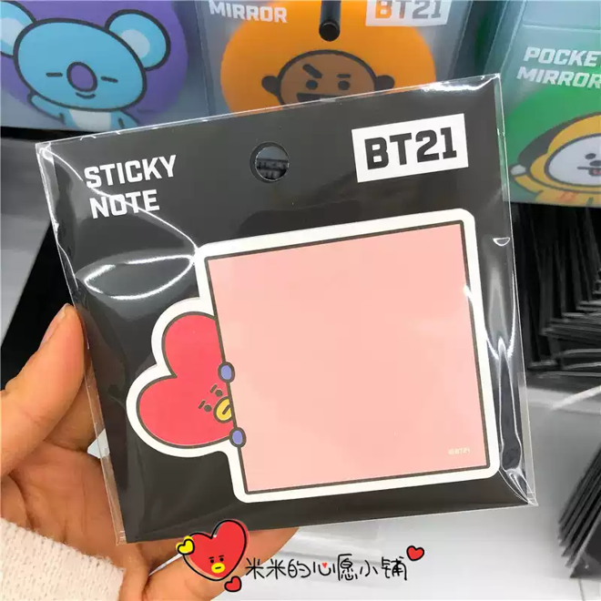 [PRE-ORDER] BTS BT21 post-it (SQUARE)