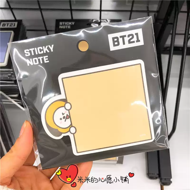 [PRE-ORDER] BTS BT21 post-it (SQUARE)