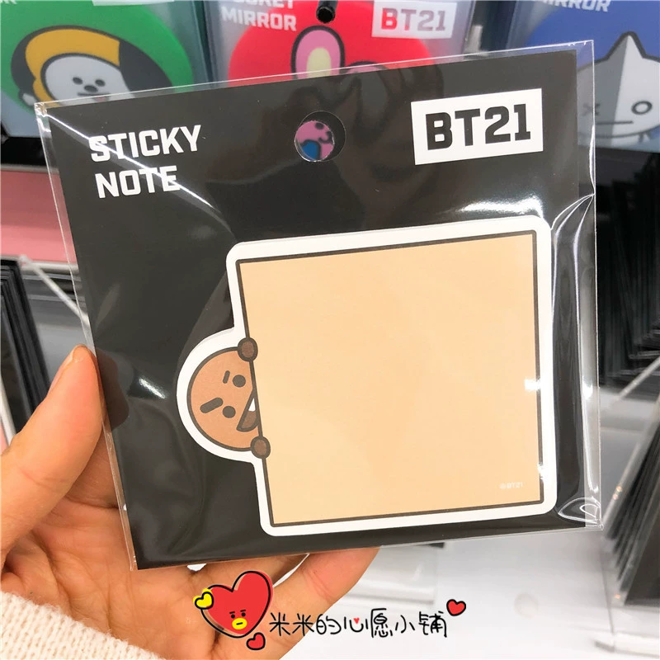 [PRE-ORDER] BTS BT21 post-it (SQUARE)