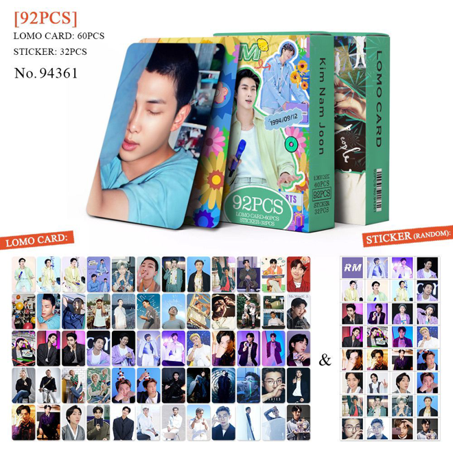 [PRE-ORDER] BTS RM - Right Place Wrong Person lomocards (92pcs)