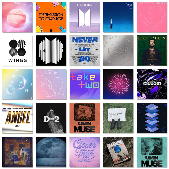 [PRE-ORDER] BTS Discography Big Sticker Set (108 pcs)