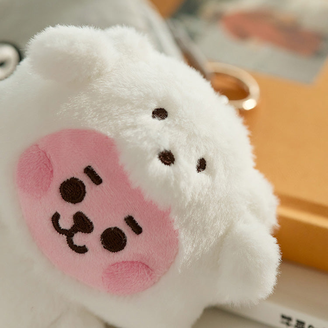 [Në Gjendje] BTS BT21 Fluffy COOKY Plush Keyring