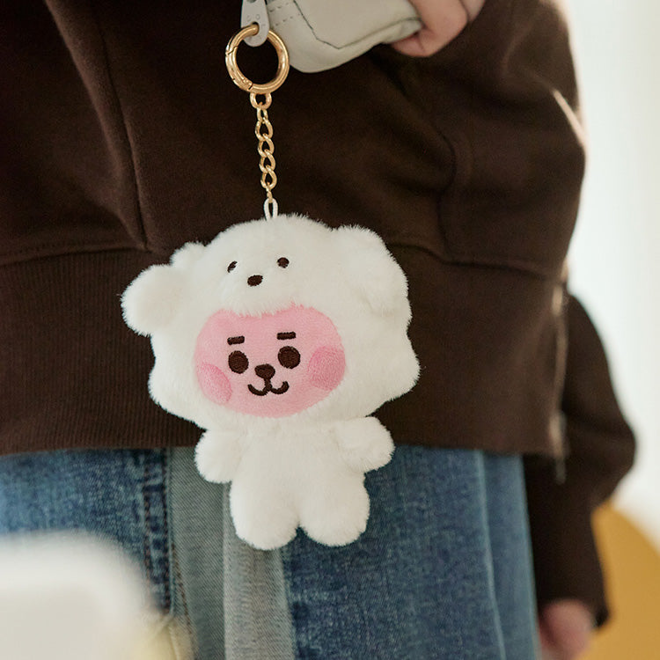 [Në Gjendje] BTS BT21 Fluffy COOKY Plush Keyring
