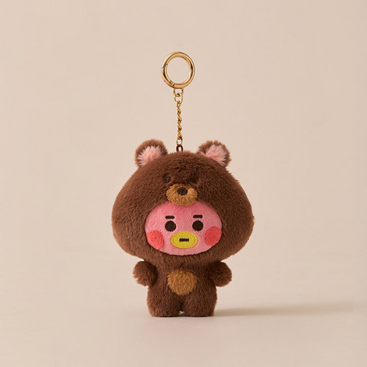 [Në Gjendje] BTS BT21 Tata Fluffy Plush Keyring