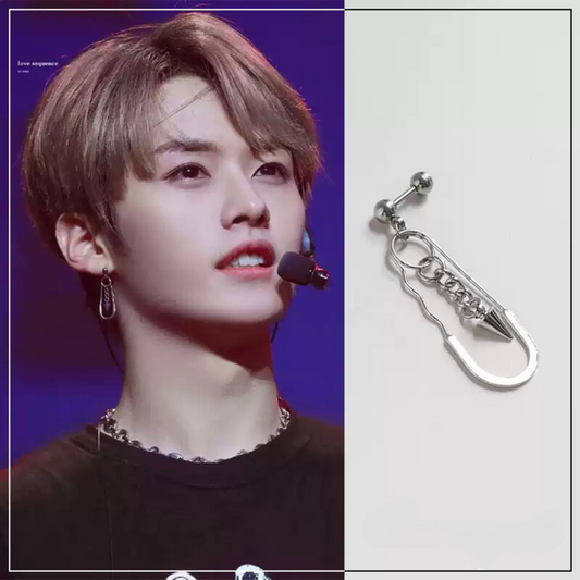 [PRE-ORDER] Stray Kids Lee Know 2 versions chain triangular cone earring