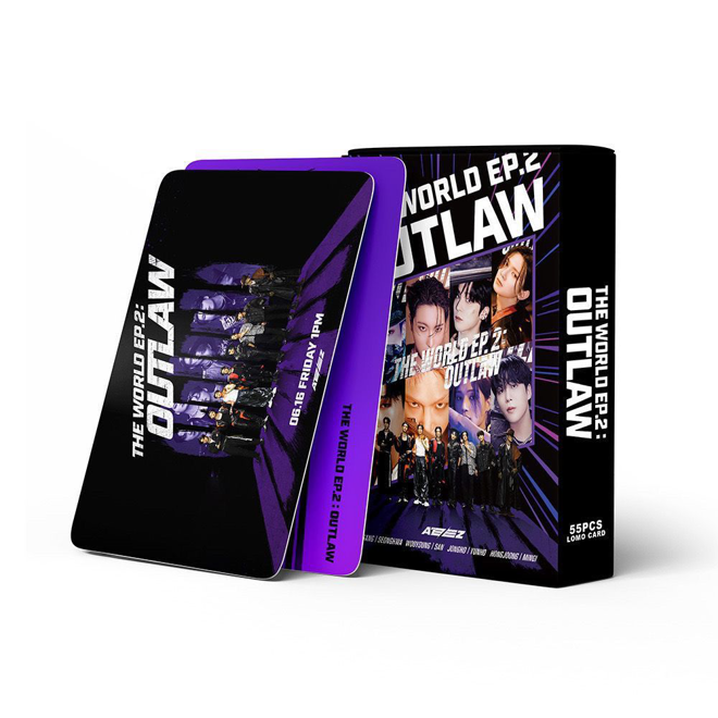 [PRE-ORDER] Ateez Outlaw lomocards (55pcs)