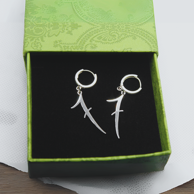 BTS Jungkook '7' tattoo Earrings (Stainless Steel)