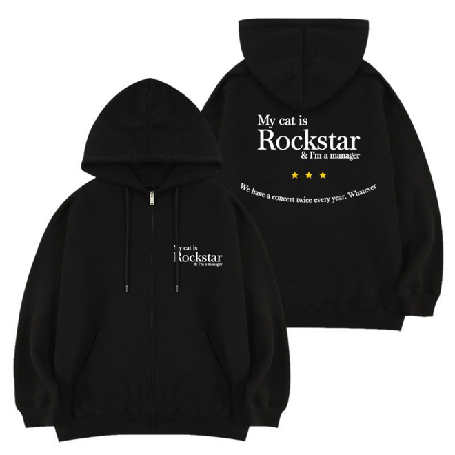 [PRE-ORDER] Enhypen zip-up hoodie 'My Cat Is Rockstar'