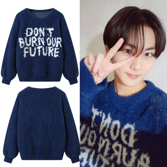 [PRE-ORDER] ENHYPEN Jungwon “Don’t Burn Our Future” Knit Blue Sweater