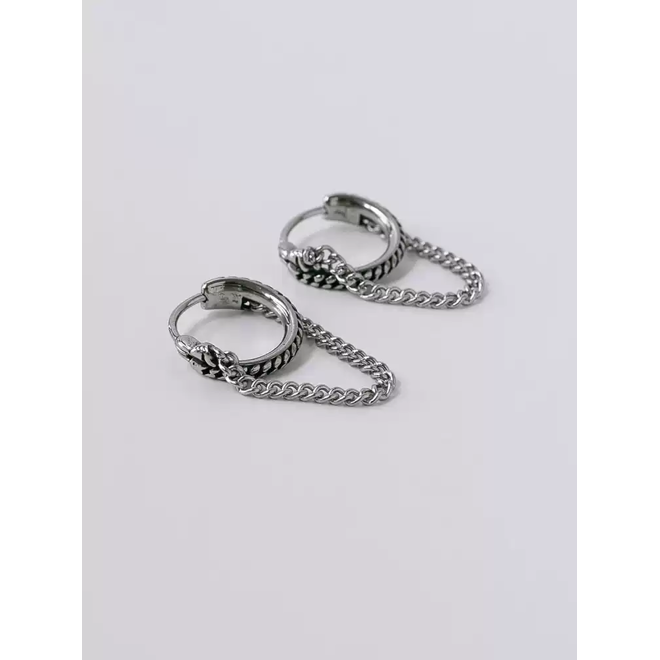[PRE-ORDER] ENHYPEN HEESEUNG titanium steel chain pendant twisted ear buckle earring