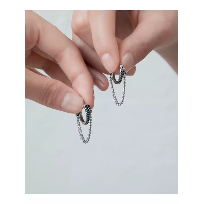 [PRE-ORDER] ENHYPEN HEESEUNG titanium steel chain pendant twisted ear buckle earring