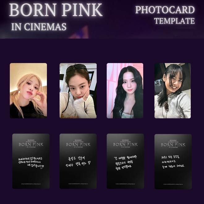 [PRE-ORDER] BLACKPINK Born Pink in cinemas (pack of 8) unofficial photocards