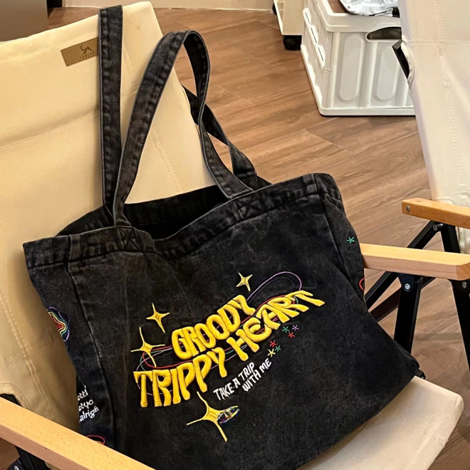 [PRE-ORDER] Retro raw denim canvas bag