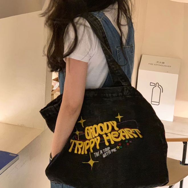 [PRE-ORDER] Retro raw denim canvas bag