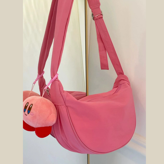 [PRE-ORDER] Hot Pink Canvas Dumpling Bag