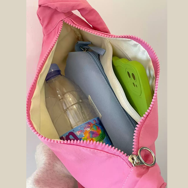 [PRE-ORDER] Hot Pink Canvas Dumpling Bag