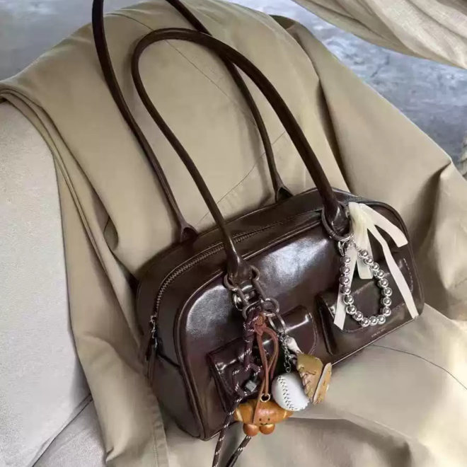 Korean Style Boston Bag BLACK