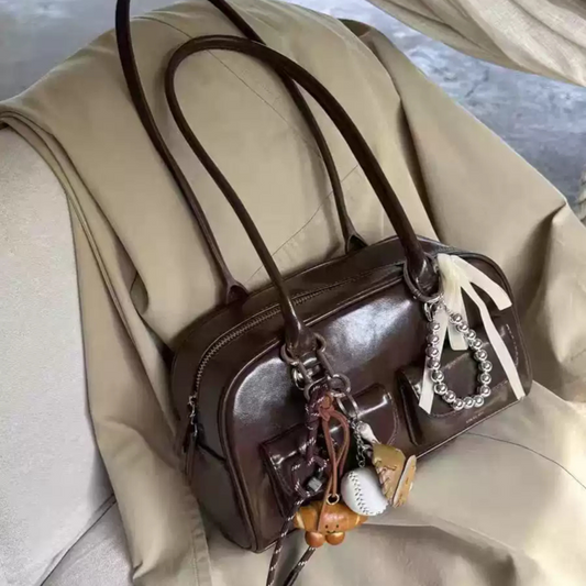 Korean Style Boston Bag BLACK