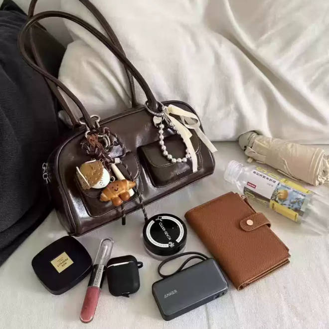 Korean Style Boston Bag BLACK