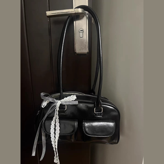 Korean Style Boston Bag BLACK