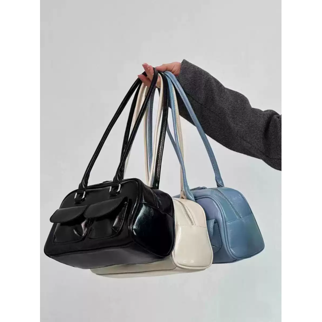 Korean Style Boston Bag BLACK