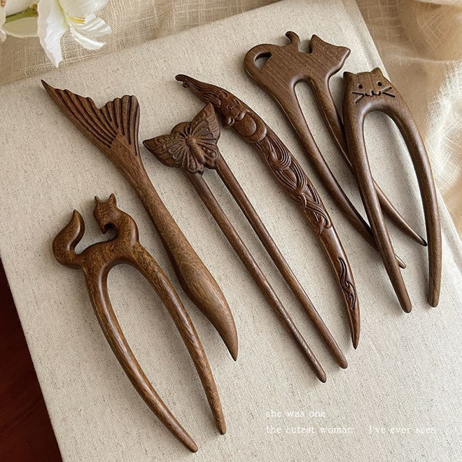 [PRE-ORDER] Asian-Style WOODEN Hair Pin