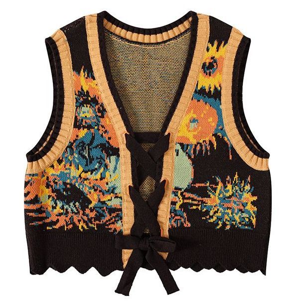 [PRE-ORDER] Knitted Vintage Sleeveless Cardigan