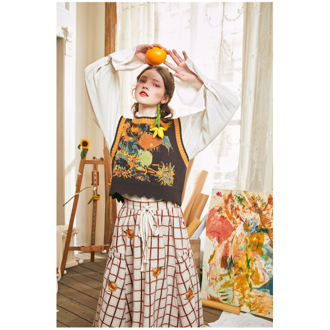 [PRE-ORDER] Knitted Vintage Sleeveless Cardigan