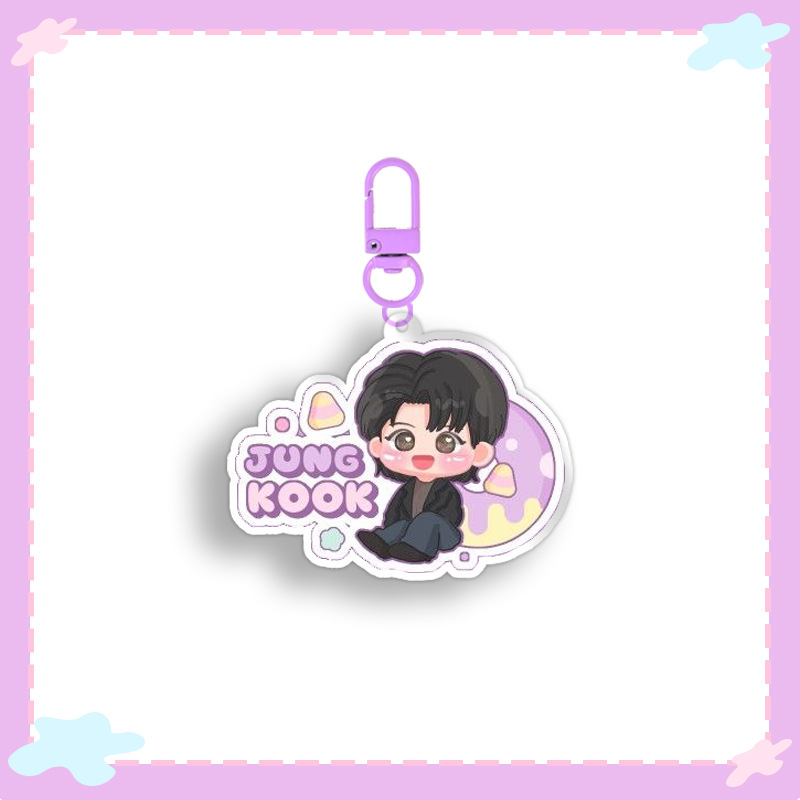 [Në Gjendje] BTS JUNGKOOK Cute Illustrated Acrylic Keyring