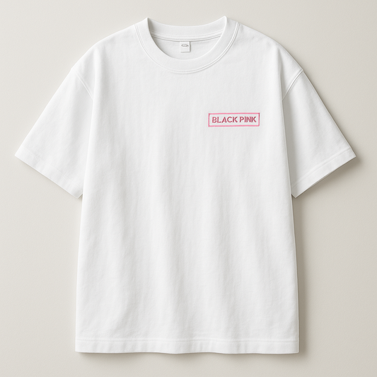 [PRE-ORDER] BLACKPINK Embroidered Logo T-Shirt – 100% Cotton
